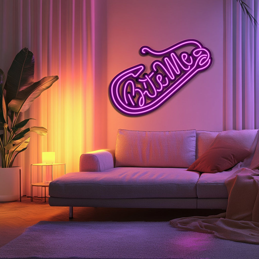 Bite Me Metal Neon Wall Art- LN0230