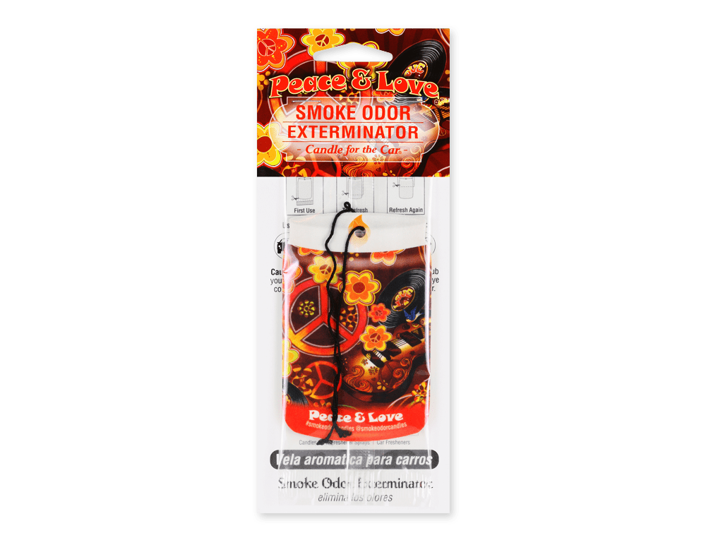 Peace & Love Car Freshener - Smoke Odor Exterminator