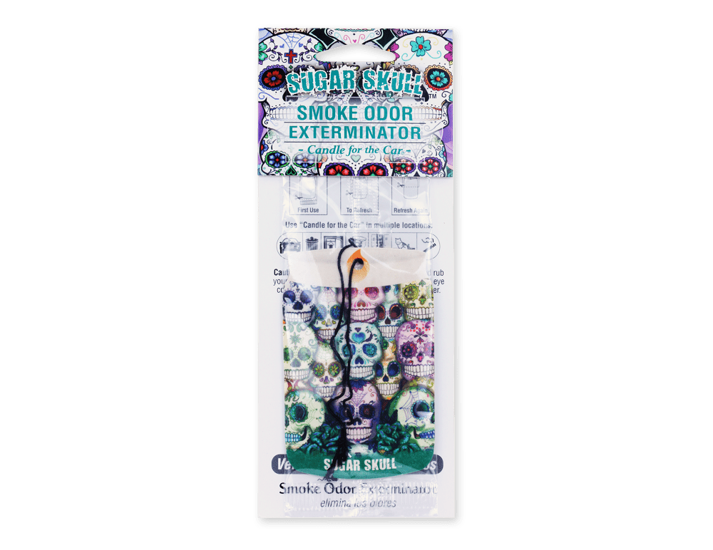 Sugar Skull Car Freshener - Smoke Odor Exterminator