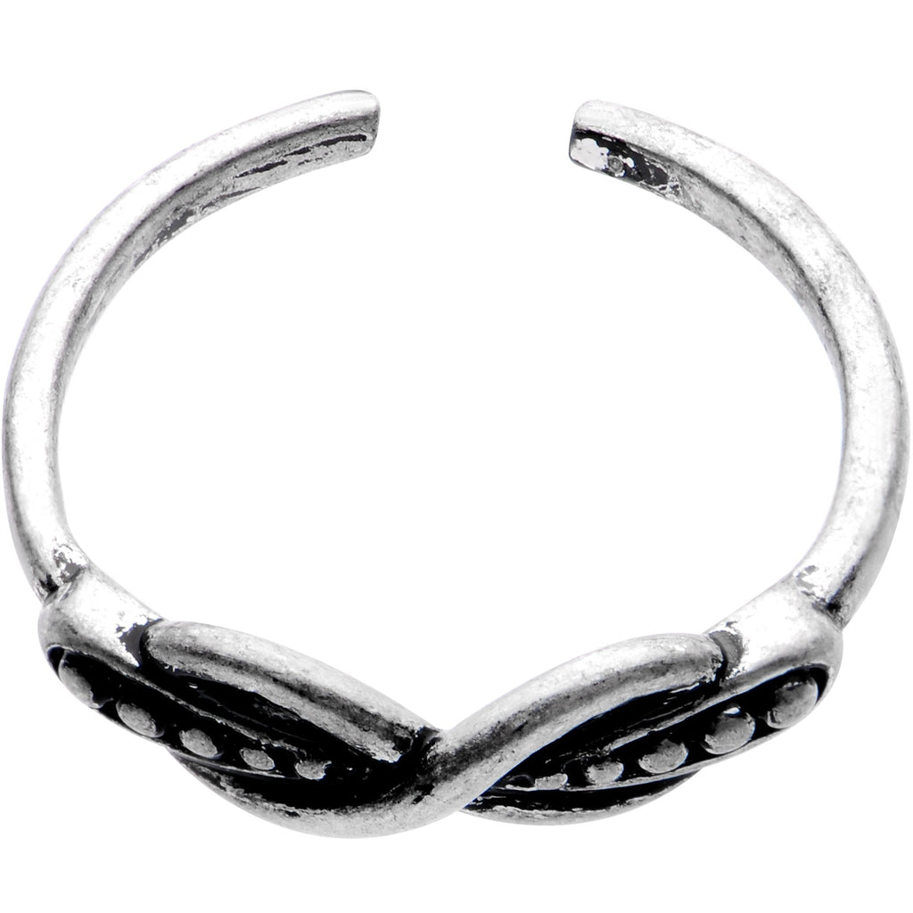 Silver Plated Infinity Braid Toe Ring